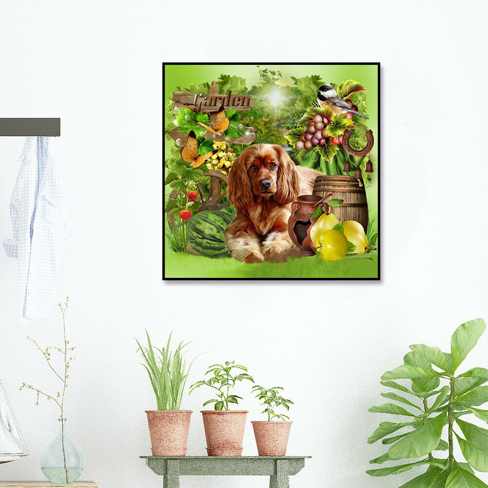 Full Round Drill Picture DIY Costume Dog Diamond Painting Poster (W567)  @