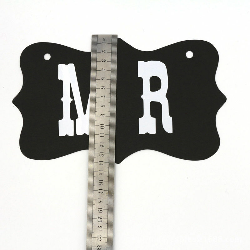 2pcs Mr and Mrs Photo Booth Props,  Chair Signs Wedding Reception Deco.l8