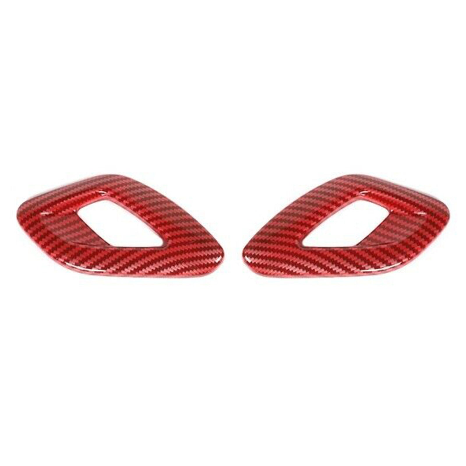 Red Carbon Fiber Interior Door Handle Cover Trim For Dodge Challenger 2011+ T