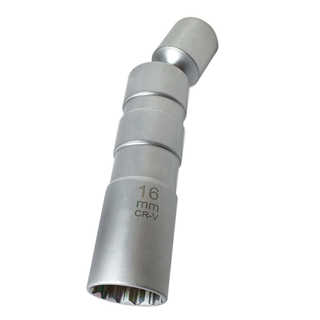 16mm 12-Point Remover Wrench Magnetic Spark Plug Sleeve Socket Thin Wall 3/8
