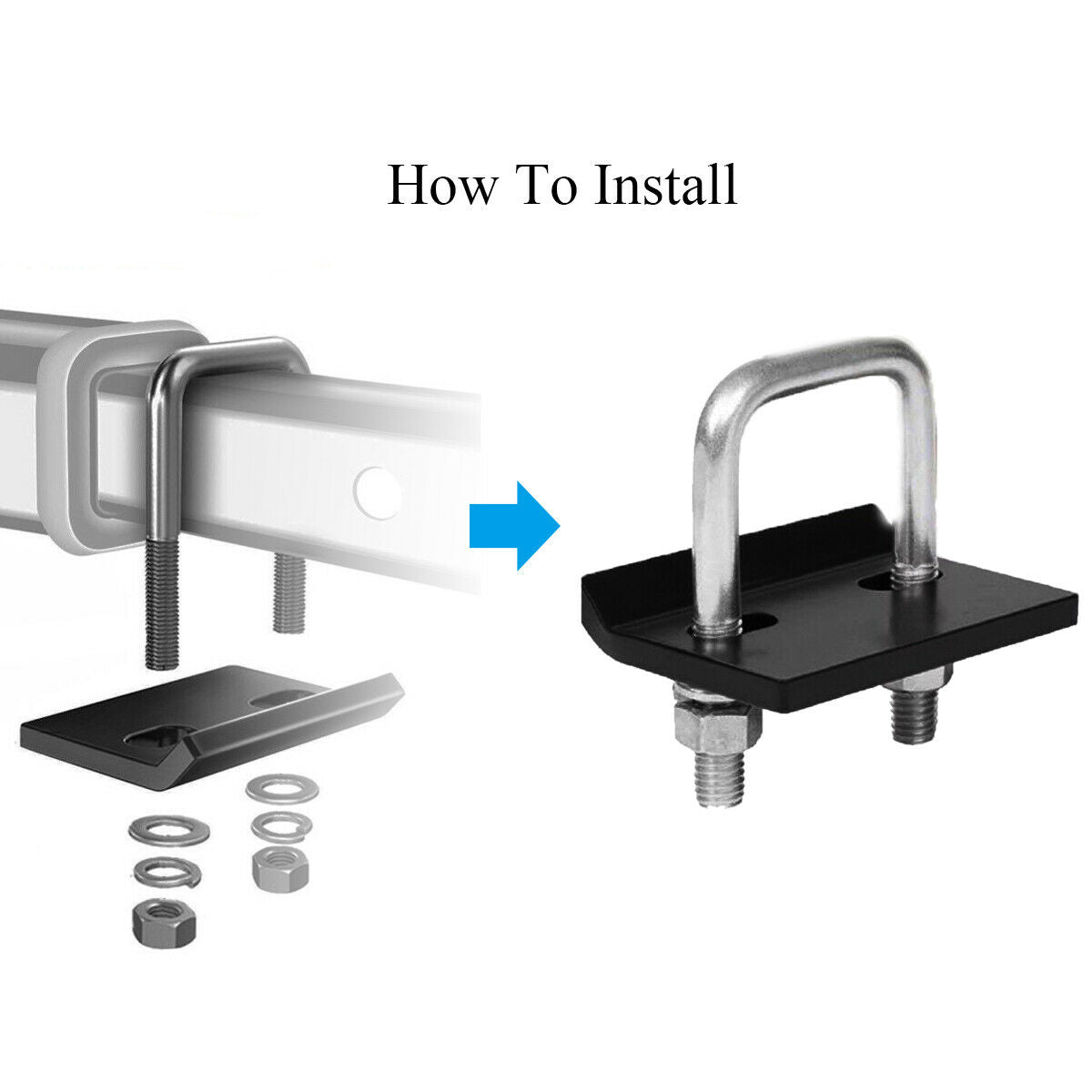 General Trailer Damper U-Bolt Heavy-Duty Anti-Rattle Stabilizer Hitch Tightener