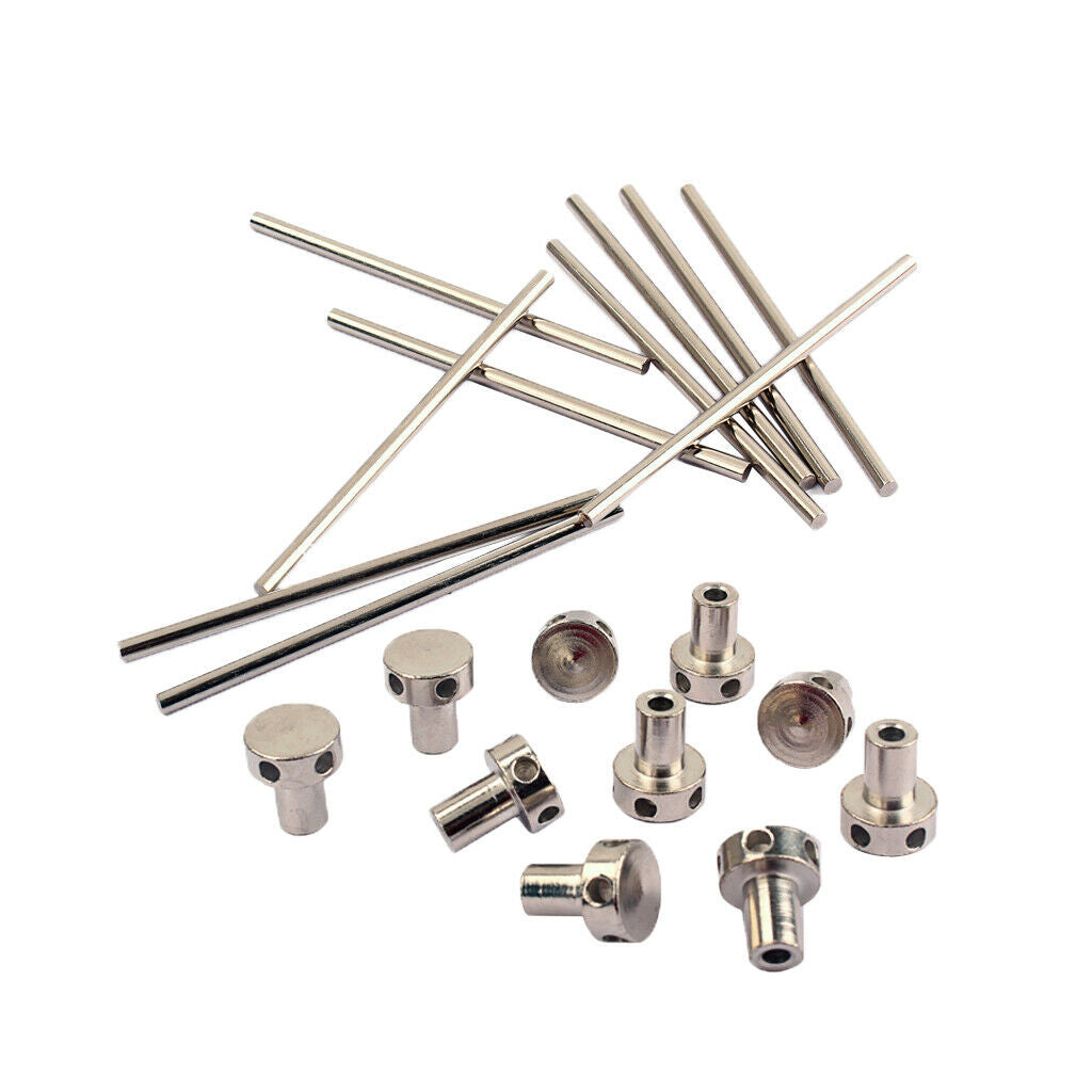10 Sets Spoken Guitar Wheel Truss Rod Nut + Steel Bar for Guitar