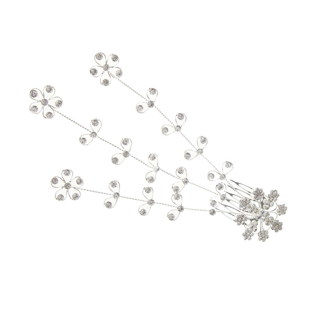 Shiny Crystal Hair Vine Style Hair Comb Wedding Bridal Party Prom Headpiece