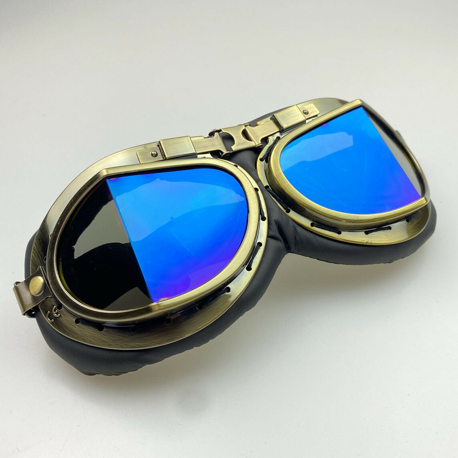 Motocross Bike Cruiser Helmet Goggles Glasses with Adjustable Non-slip Strap Fit