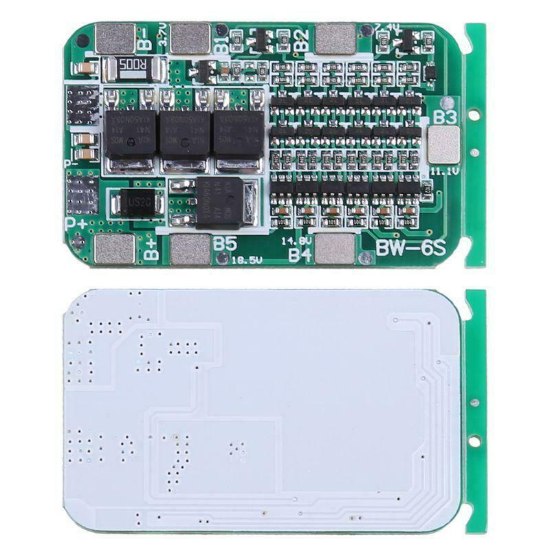 6S 15A 24V BMS Protect PCB Board For 6 Packs Li-ion Lithium 18650Battery Cells