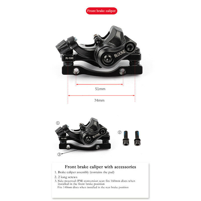 Mountain bike mechanical disc brake clamp line pull brake brake line disc brake