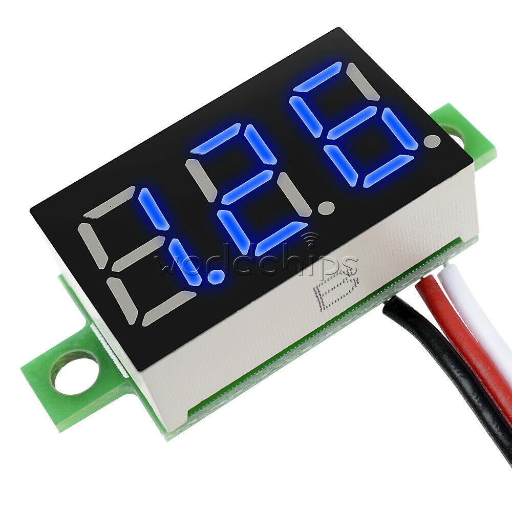 5PCS 0-30V 0.36'' inch 3 Wires 3Digit LED Panel Voltage Display Voltmeter Meter