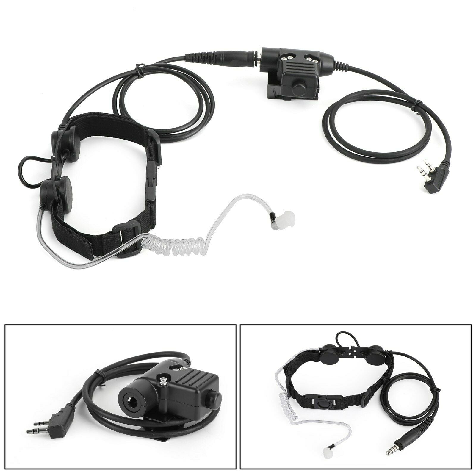 Throat Mic Headset Air Tube Fit for BaoFeng UV5R UV-82 TK3200 TK3207 TK-3201