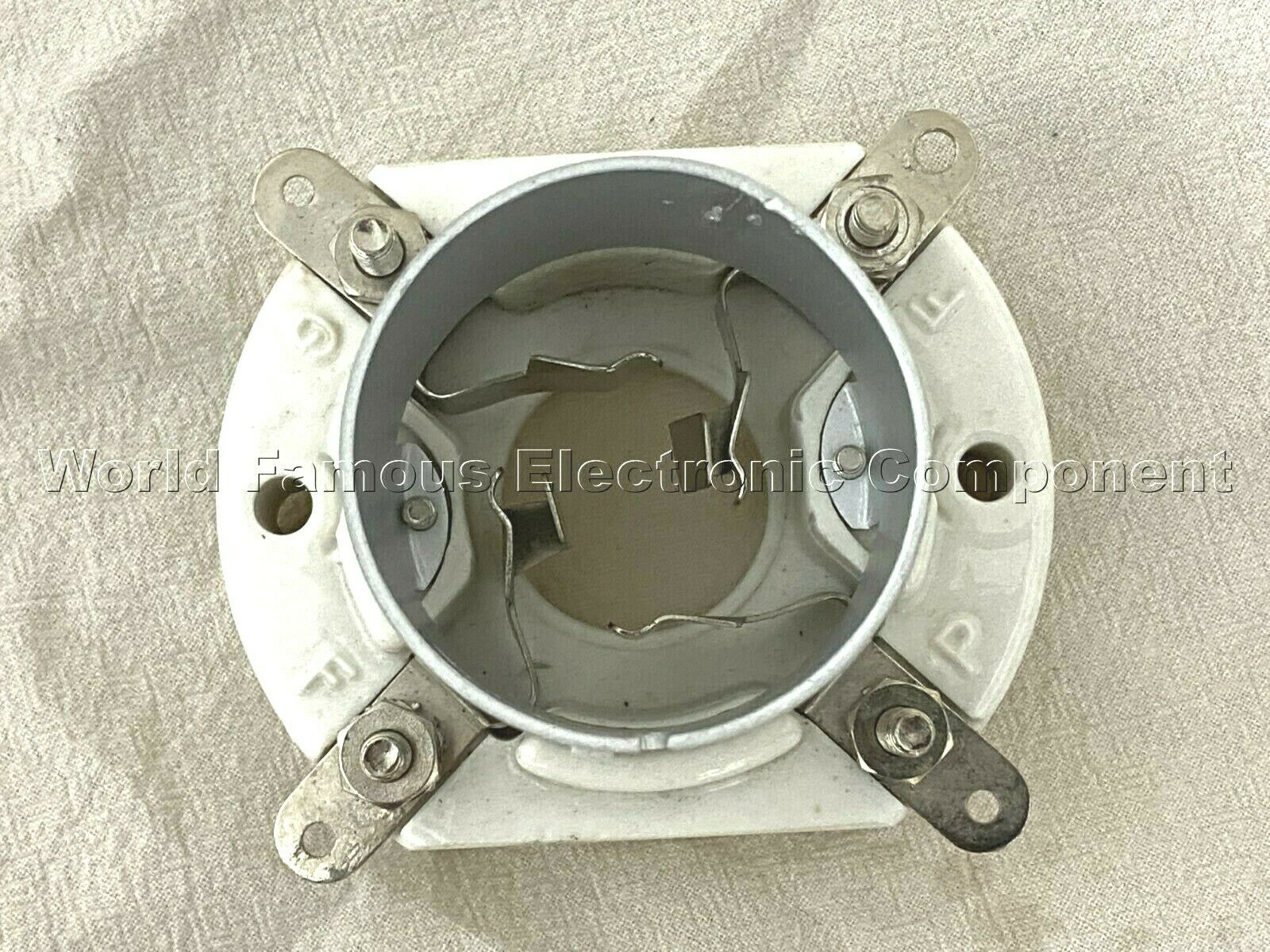 1pcs - E.F JONNSON 4-Pin Ceramic Tube Socket USA