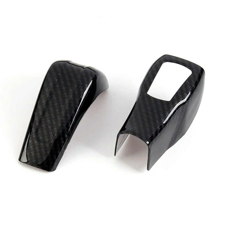 Carbon Fiber Gear Lever Shift Knob Cover Trim Fit For Ford Explorer 2016-20.