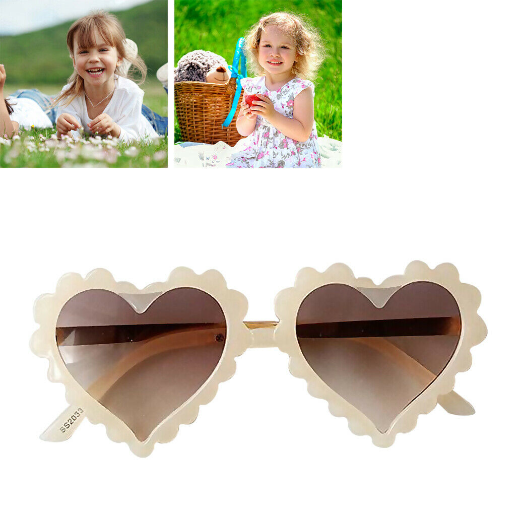 Kids Plastic Sunglasses Eyeglasses Eyeware Party Outdoor UV400 Beige
