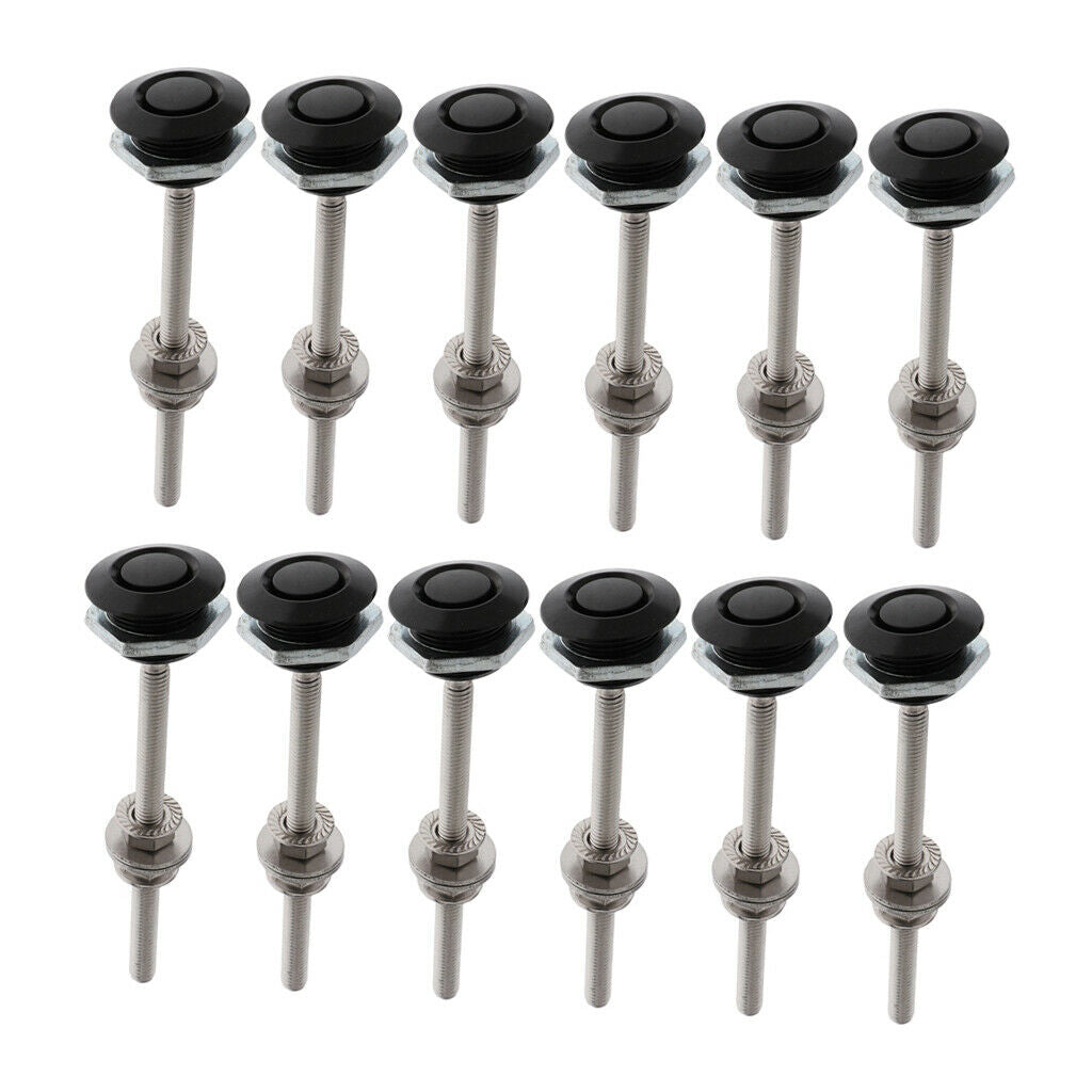 12x Aluminum Alloy Bonnet Hood Pin Lock Low Profile Quick Release Universal