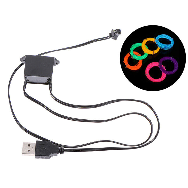 5V USB Adapter Driver 1-5M El Wire Electroluminescent Light Controller In.l8