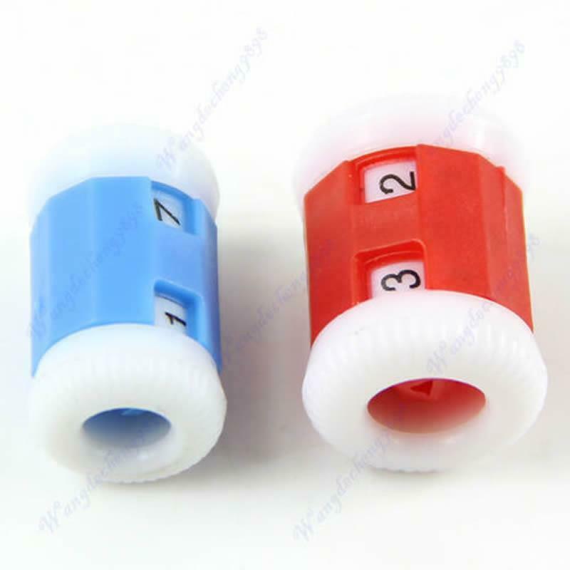 2pcs Plastic Pride Row Counter 2 Sizes Knit Knitting Needles New