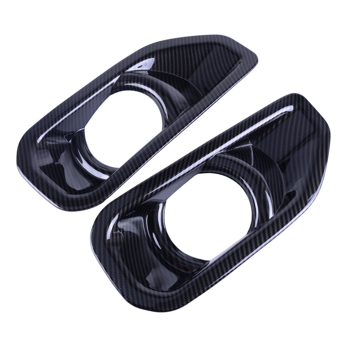 Carbon Fiber Style Front Fog Light Cover Trim Fit for Jeep Wrangler JL 18-19 Atn