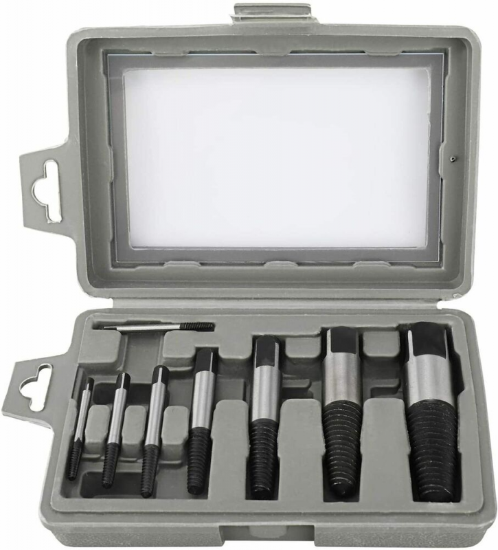 Set of 8 Damaged Bolts, Stud Pipe Remover, Giant Screw Remover Set