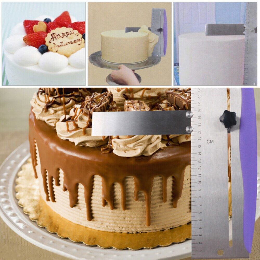 Adjustable Height Smoothing Scraper Fondant Cakes Mold Device Mould Tool