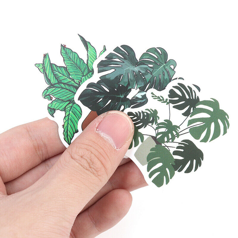100PCS  Green Plants Stickers Bike Guitar Laptop Waterproof PVC Stic Lt