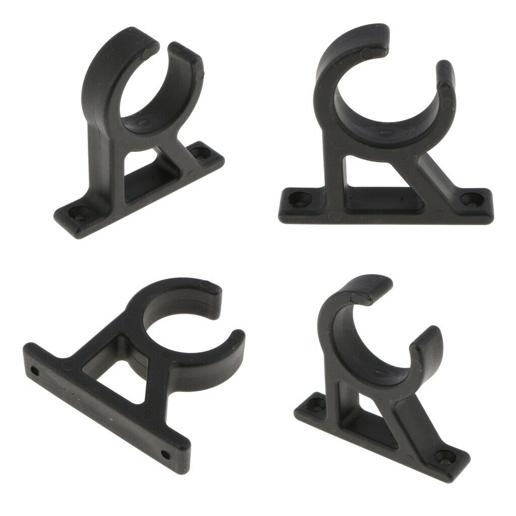 4x Nylon Pipe Holder Clips Boat Kayak Oar Stern Pole Light Storage Bracket