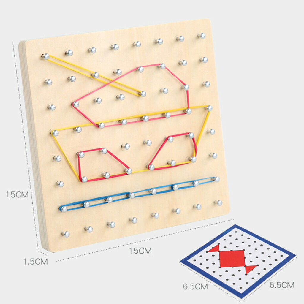 Nail Board Wooden Geoboard Space Imagination Developments Educational Toys