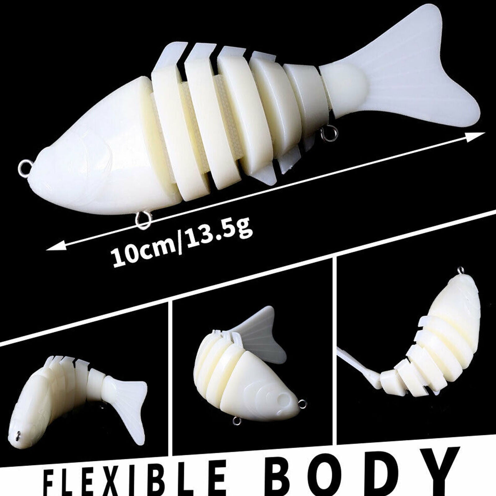 5x Blank Lure Jointed Fishing Bait 10cm/13.5g Unpainted Hard Crankbait
