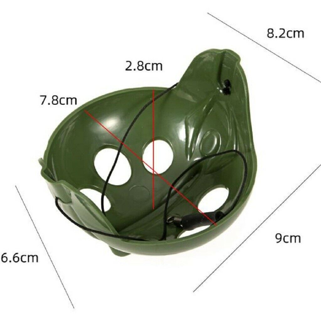 Set of 2 Bait Cage Feeder Tool Bait Cage Fishing Trap Basket Feeder Holder