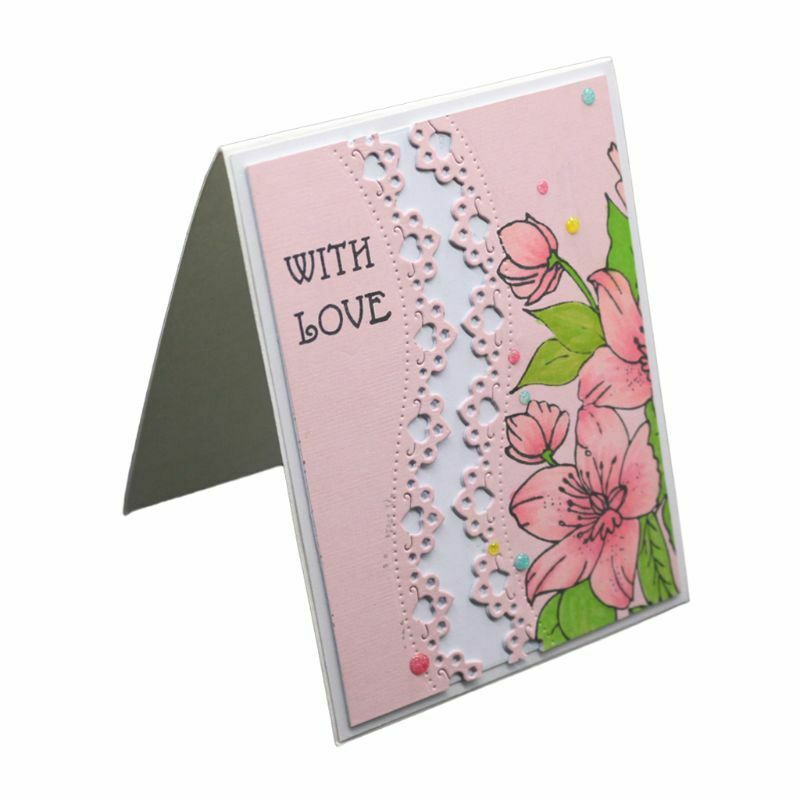 2pcs Lace DIY Cutting Dies Stencil Scrapbooking Album Paper Card Embossing Craft