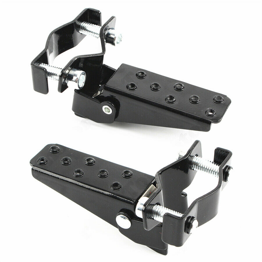 2Pcs 25-28mm Aluminum Motorcycle Shock Absorber Passenger Foot Peg Rear Pedal