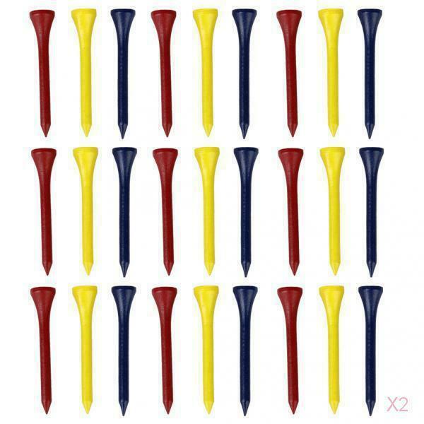 200x Mixed Color Wooden Wood Golf Tees 54mm Golfer Aid Tool Accessories 54mm