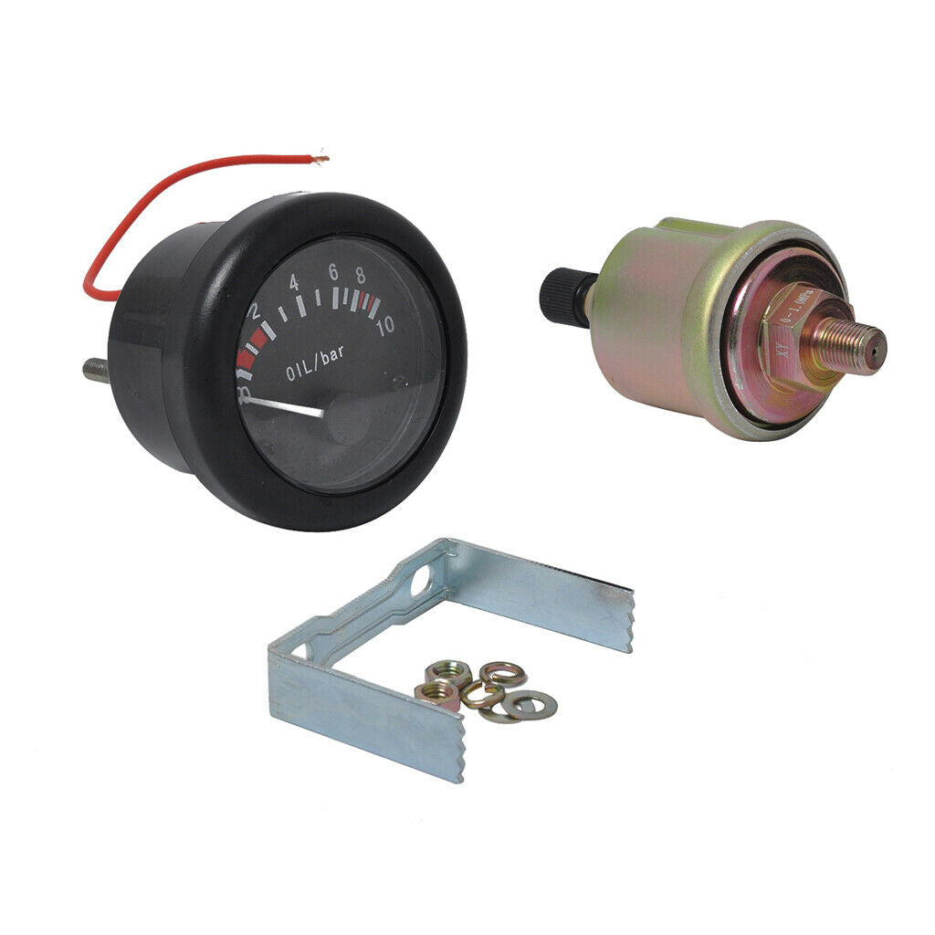 Oil Pressure Gauge LED Backlight + NPT1/8 Sensor for Boat Mairne 2" 52mm