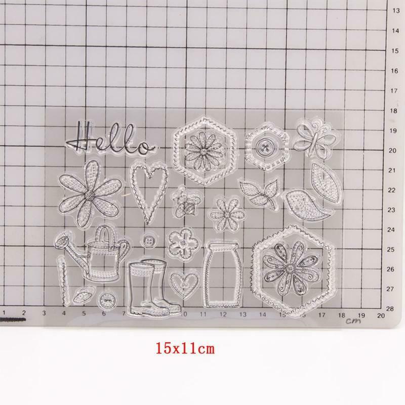 flower leaves Silicone Clear Seal Stamp DIY Scrapbooking Embossing Photo Album