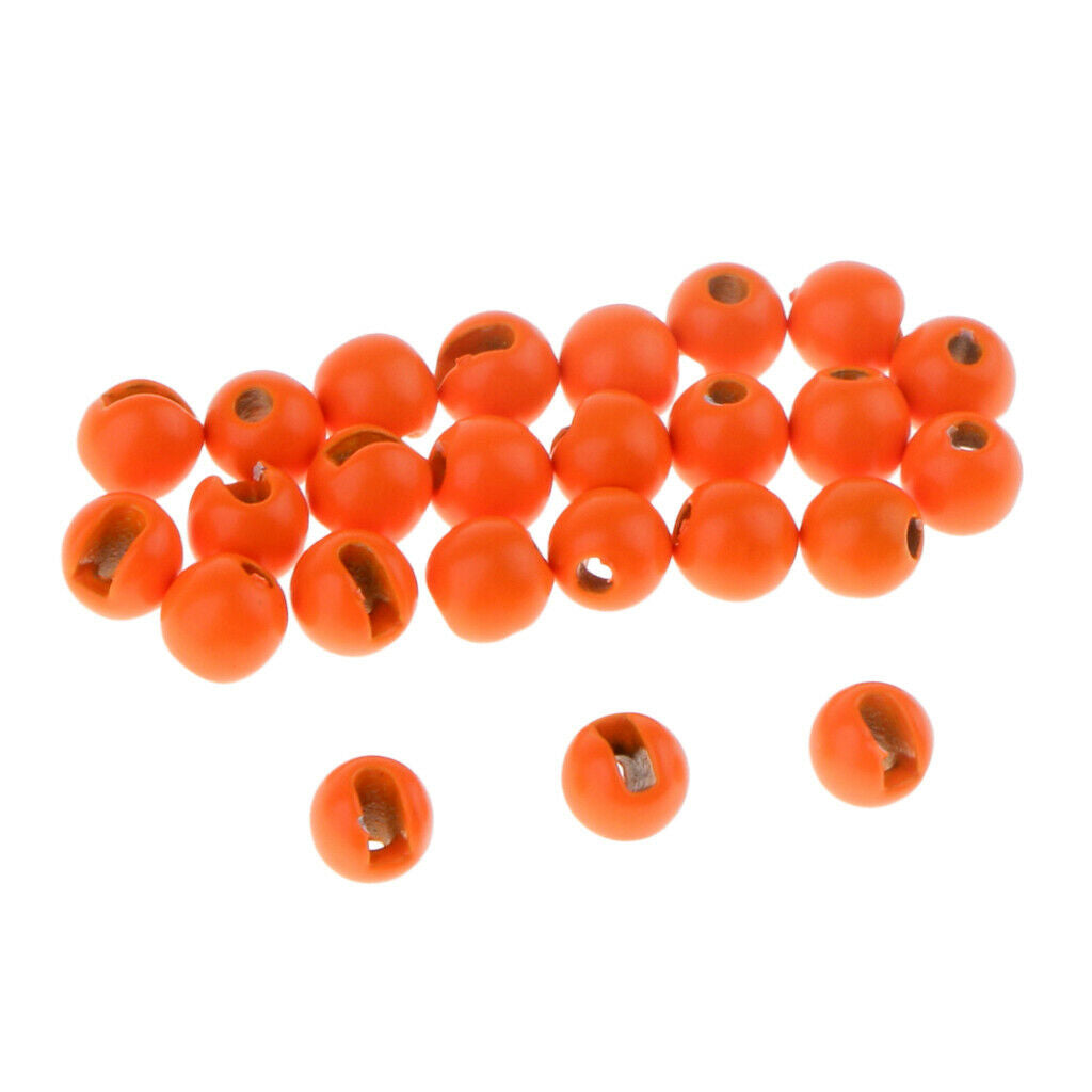 50 lot Slotted Tungsten Beads Anti-rust Fly Tying Materials Nymph Head Jig