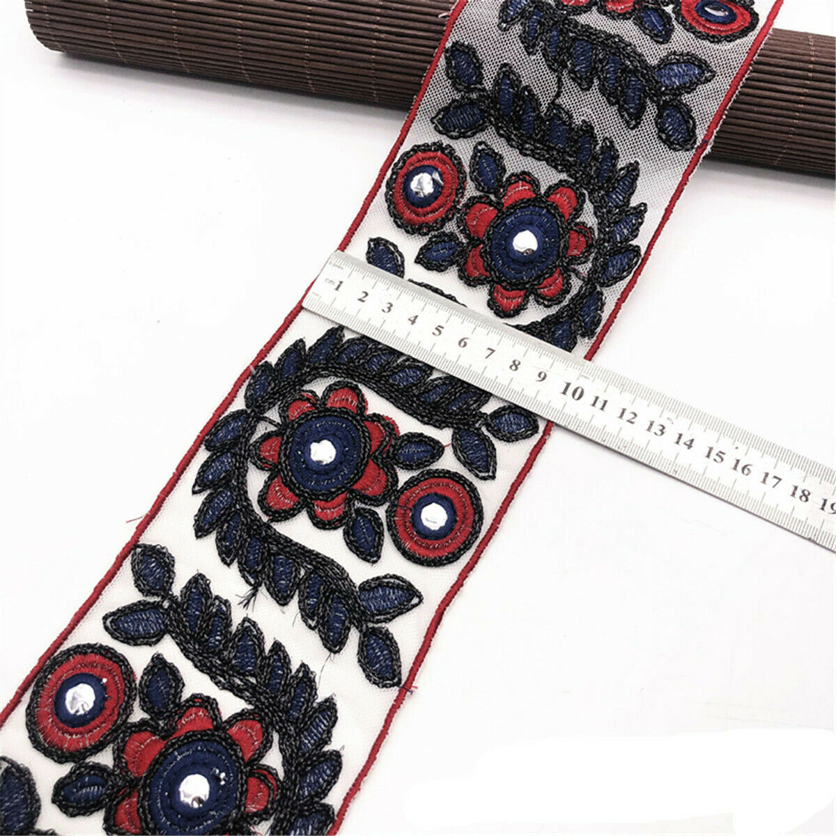 1 Yard Ethnic Embroidery Lace Home Textile Tablecloth Garment Accessories