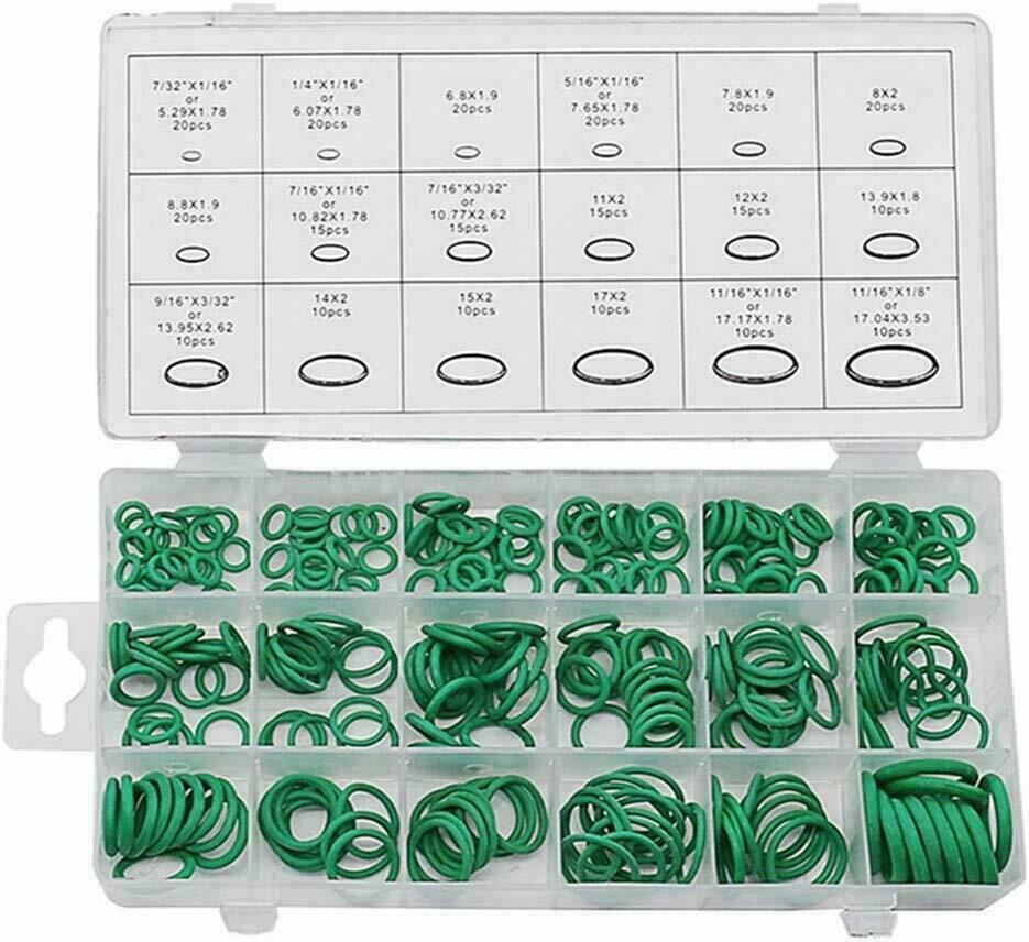 270 Pieces O-Ring Rubber Assortment Kit Set with Holder Case SAE and Metric