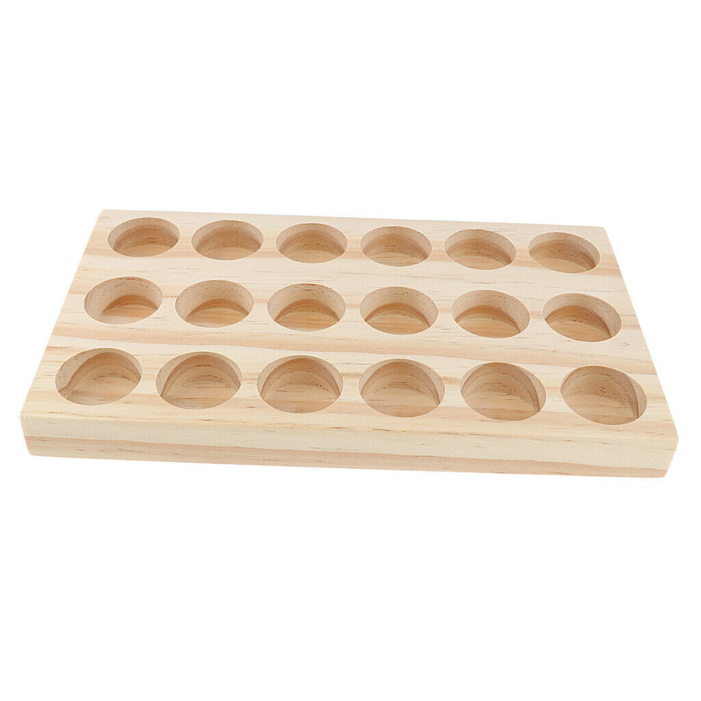 Wooden Essential Oil Massage Oils Display Storage Holder Organizer 18 Slots