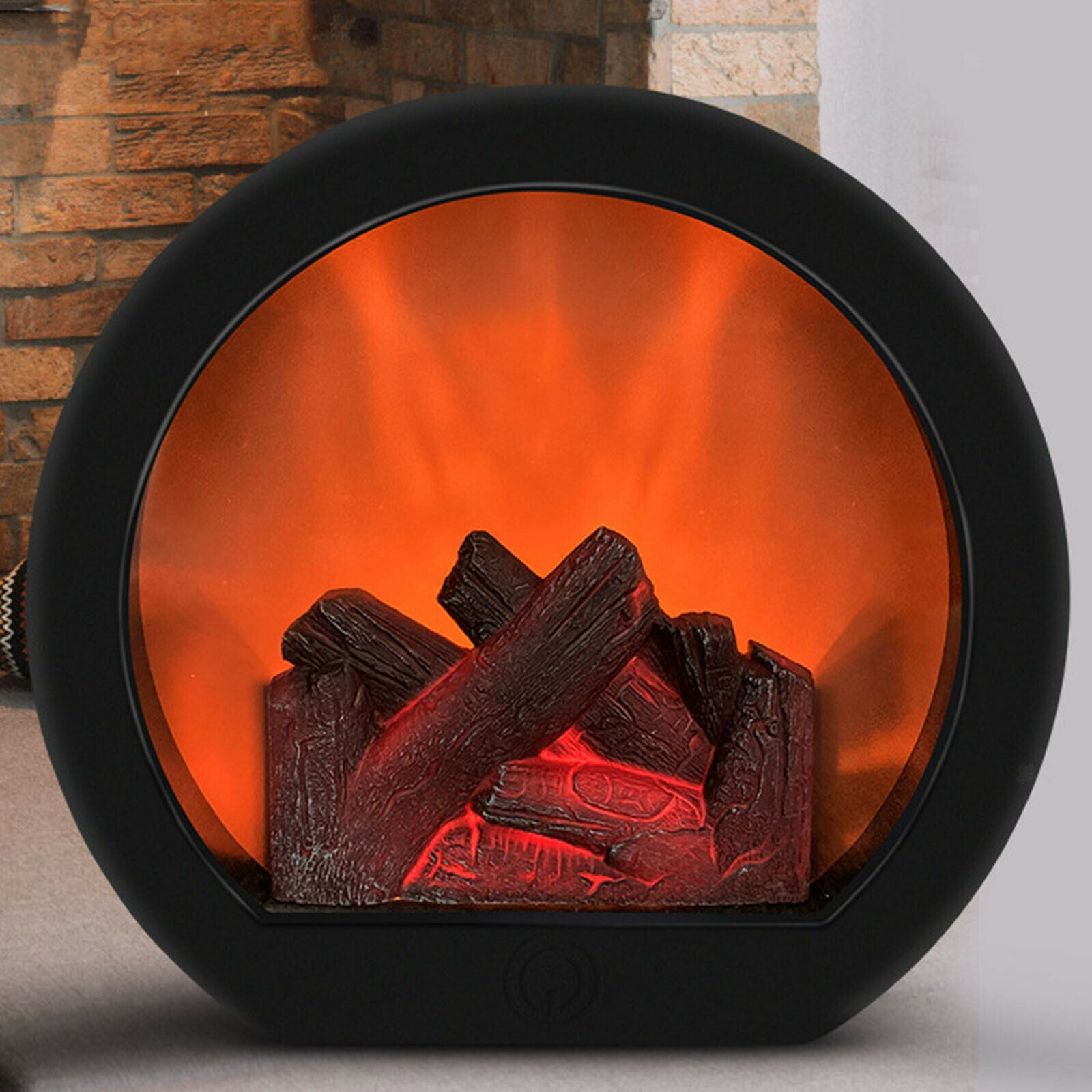 Realistic Flickering Flame LED Light Table Night Lamp Home Office Decoration
