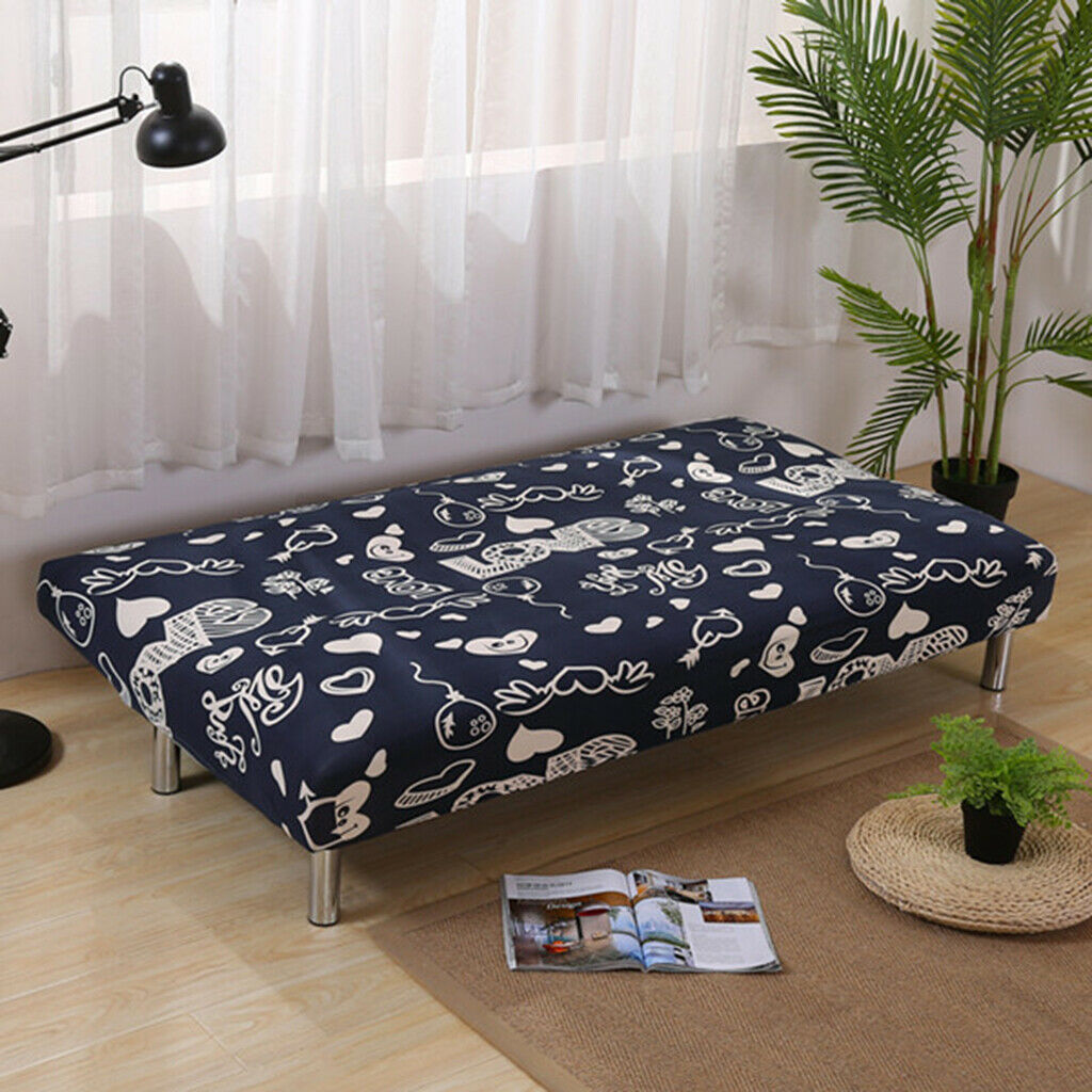 Universal 3-Seat Sofa Covers Armless Settee Couch Protector Elastic Throw Love