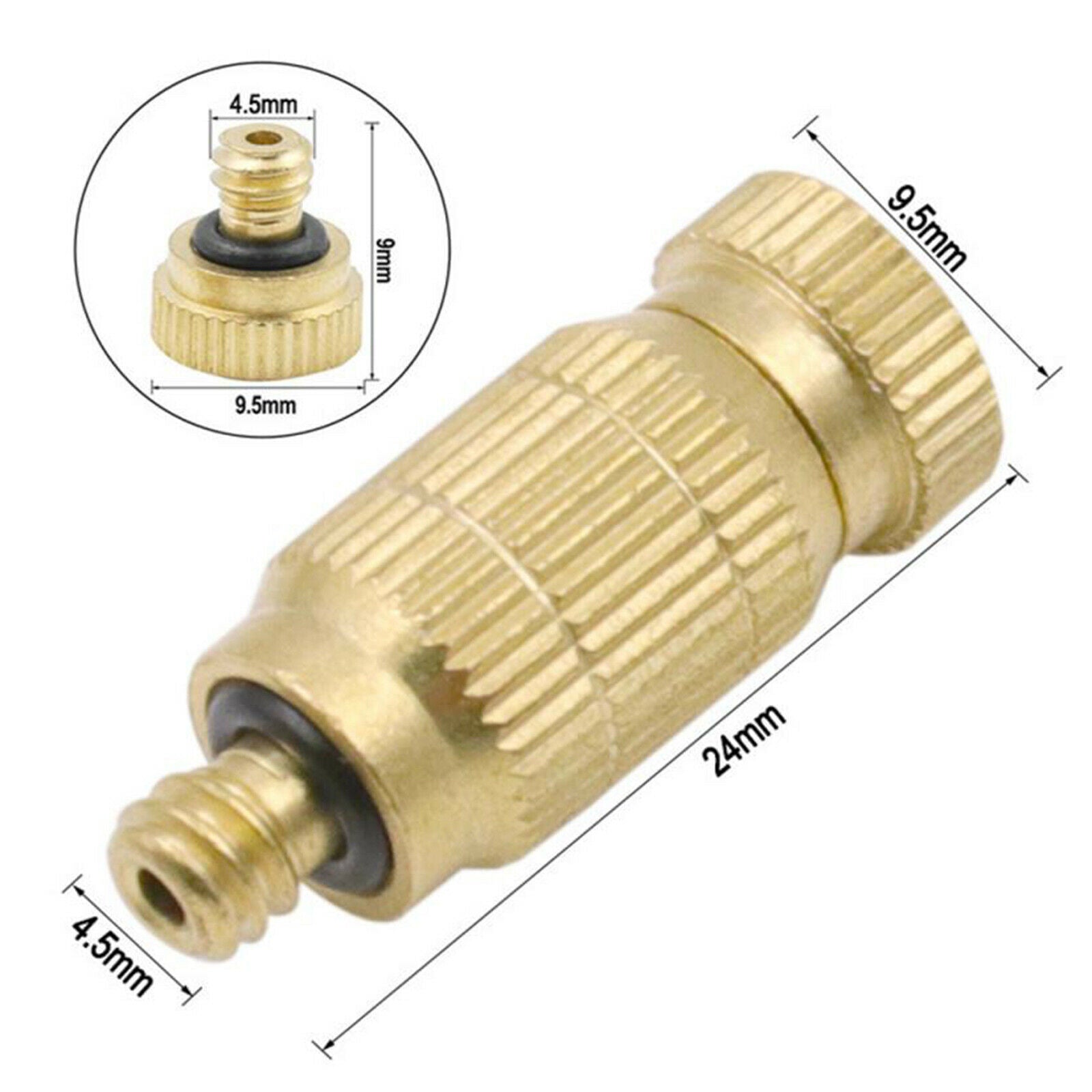 Brass Nozzle Water Mist for Garden Outdoor Cooling System Sprinklers 0.1mm