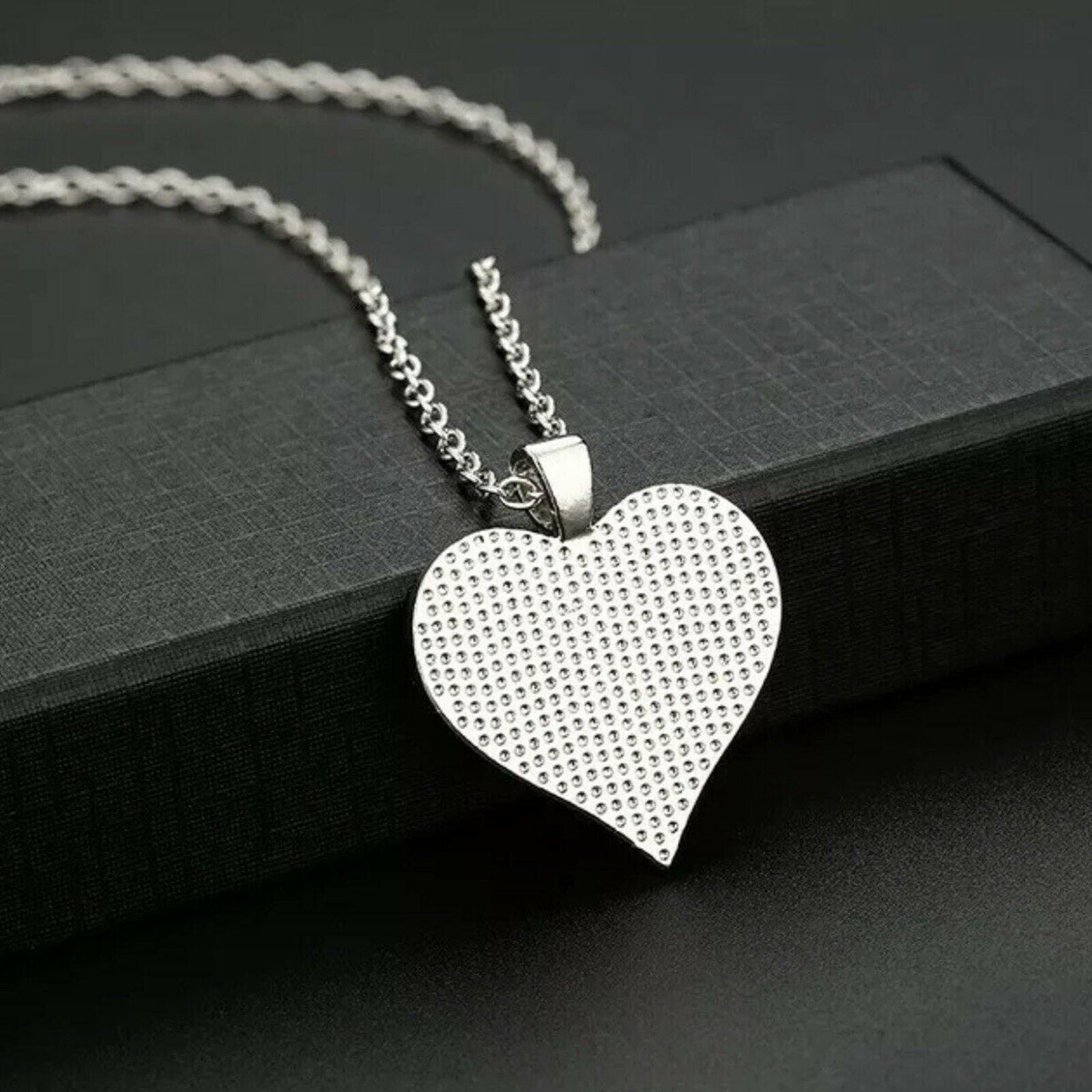 To My Wife I Love You Husband Heart Rose Necklace Birthday Anniversary Gift