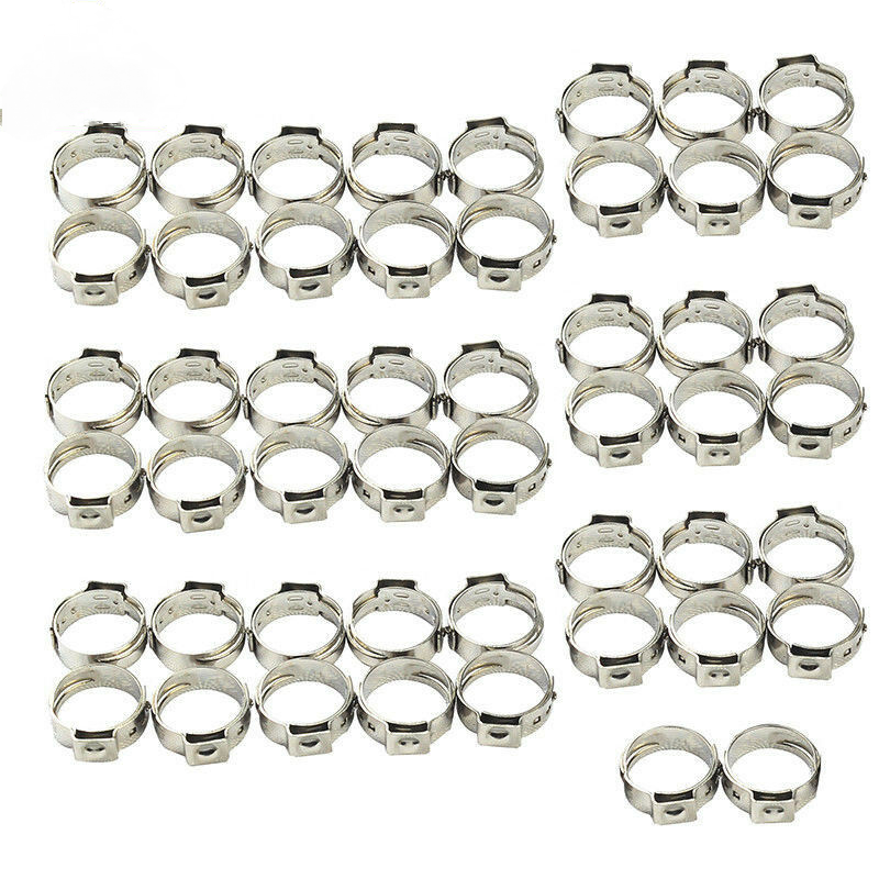 29.6mm/1.154" 50pcs Ring Crimp Pinch Fitting Tubingng  Stainless Steel Clamp Cin