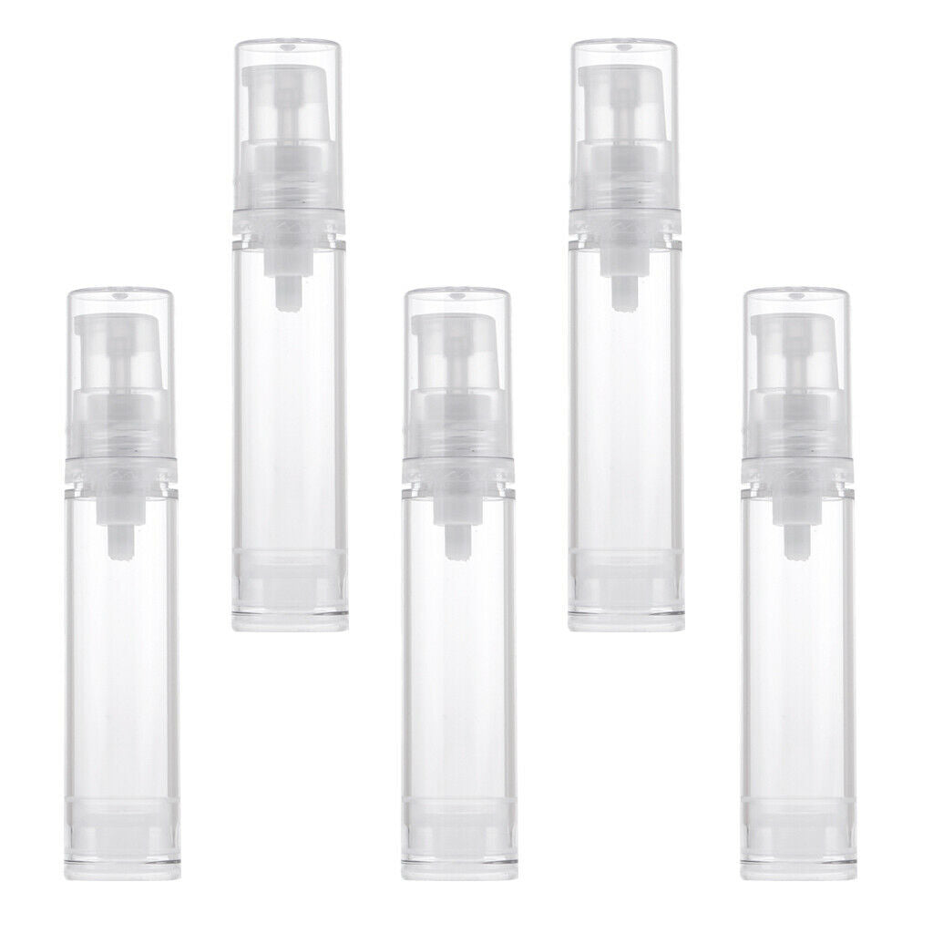 5x10ml Pump Bottle Refillable Empty Essential Oil Flask, Perfume,