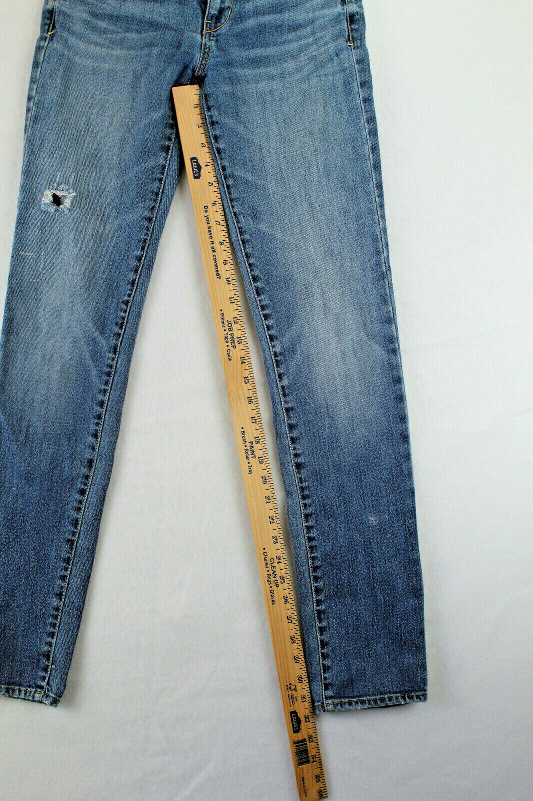 American Eagle Women's Stretch Jeans Size 4 Long - Low Rise Distressed Denim
