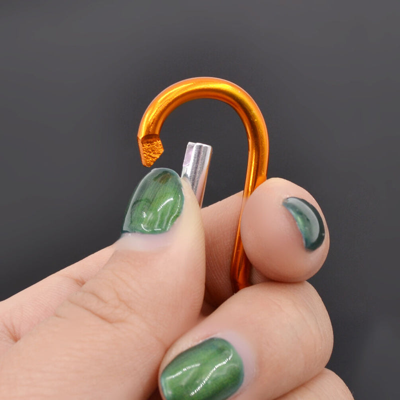 Gourd Shape Aluminium Alloy Hook D-Ring Key Chain Clip Outdoor Hook Random 5pcs