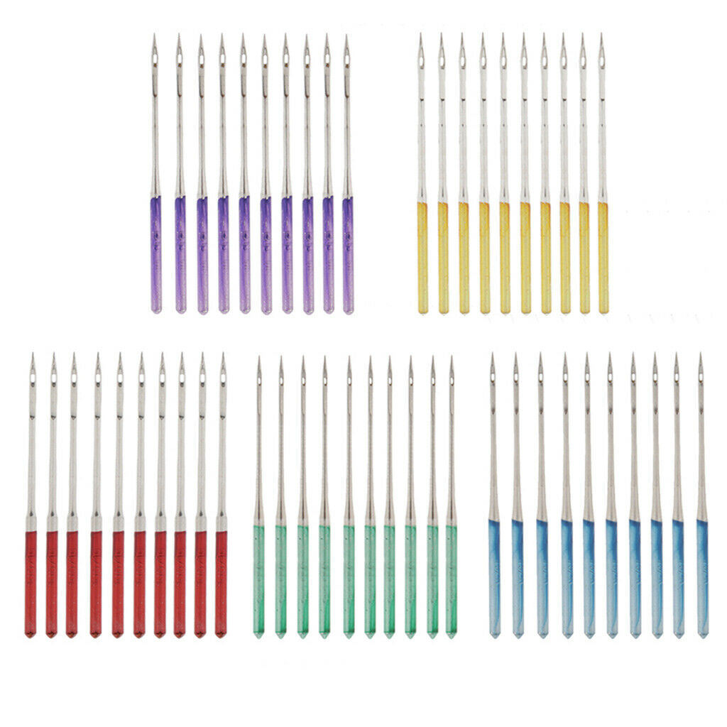 50x Industrial Sewing Machine Needles Universal Threading Assorted Kit