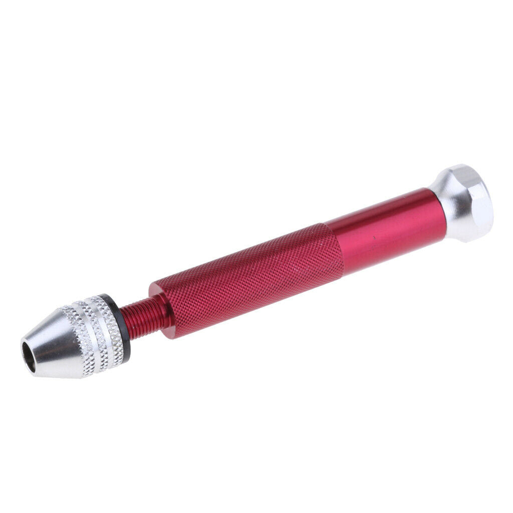 Mini Aluminum Hand Drill Hand Wood Plastic Twist Manual Drill 0.3-3.2mm Red