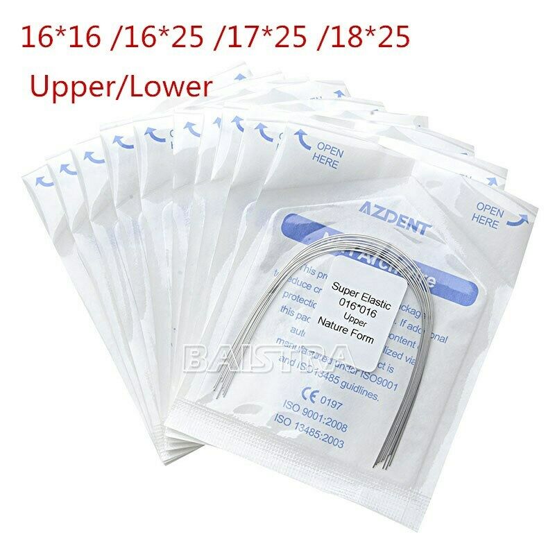 100X AZDENT Dental Orthodontic Niti Super Elastic Rectangular Arch Wire Natural
