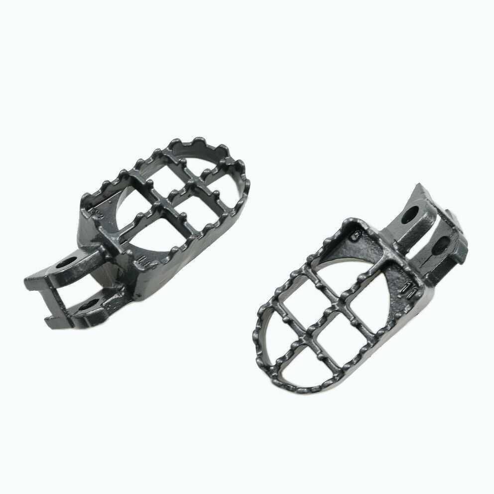 Grey Off-road Dirt Bike Steel Foot Pegs For Kawasaki KX125 KX250 1997-2001