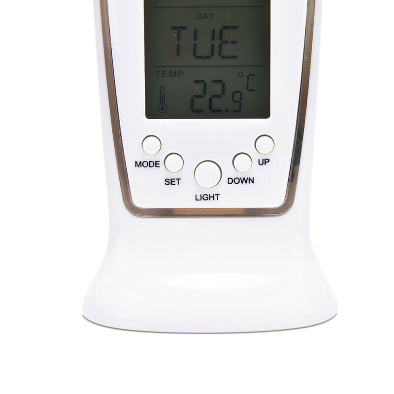 LED Digital Alarm Clock Night Light Electronic Calendar Thermometer Displ.l8