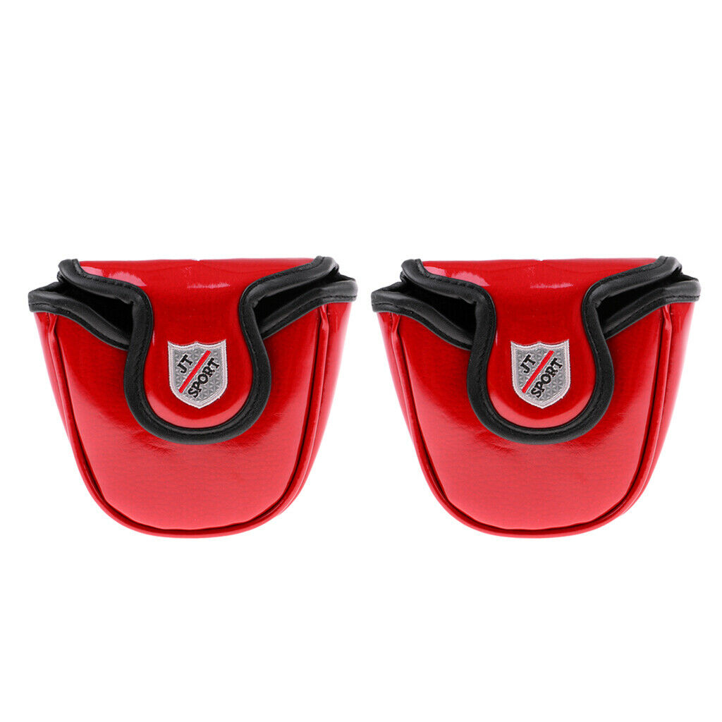 2Pieces Mallet Putter Headcover Magnetic, Universal Golf Putter Cover
