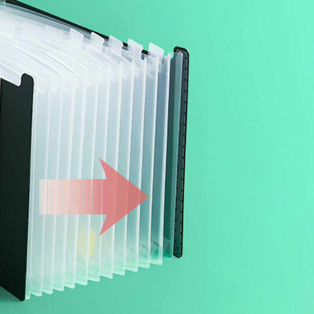 A4 File Organizer Expanding File Folder File Organizer Box - Black 1